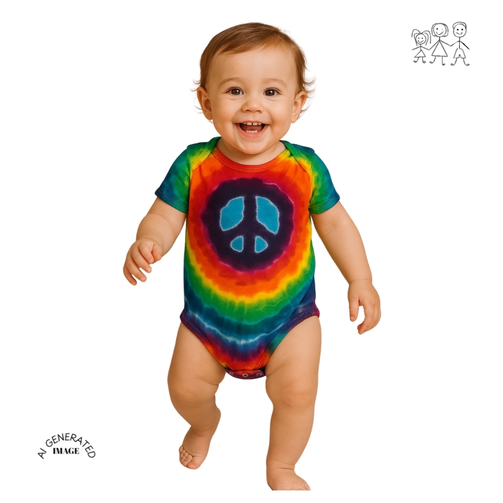 RABBIT SKINS TIE DYE ONE-PIECE 24MOS